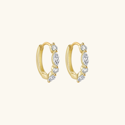 CATHERINE Diamond Earrings | Gold