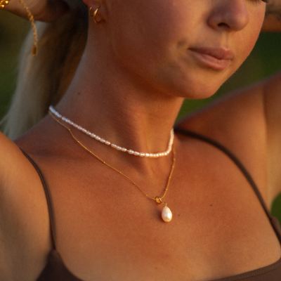 BALI | Golden Pearl Necklace