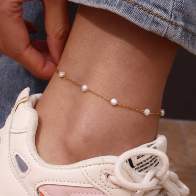 CALI Pearl Anklet | Gold