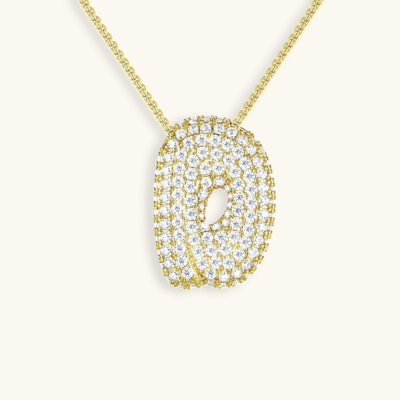 BUBBLE | Initial Diamond Necklace