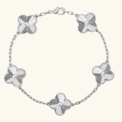 CLOVER Bracelet | Black/Silver