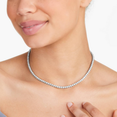 ABBY Classic Tennis Necklace | Silver