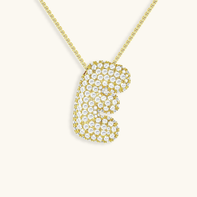 BUBBLE | Initial Diamond Necklace