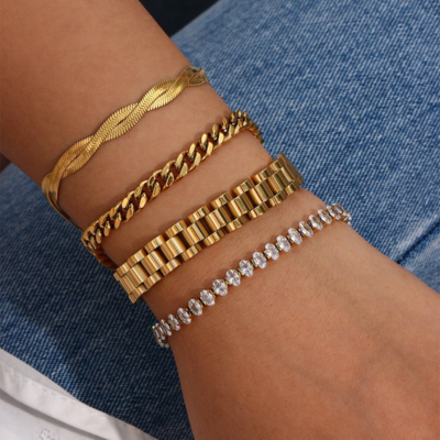 NIKKI Adjustable Bracelet | Gold/Silver