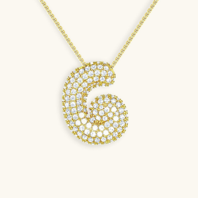 BUBBLE | Initial Diamond Necklace