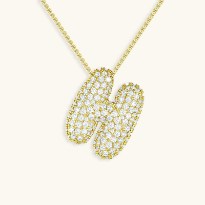 BUBBLE | Initial Diamond Necklace