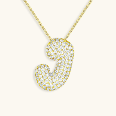 BUBBLE | Initial Diamond Necklace