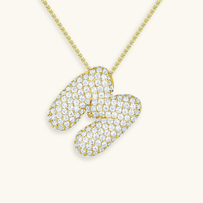 BUBBLE | Initial Diamond Necklace