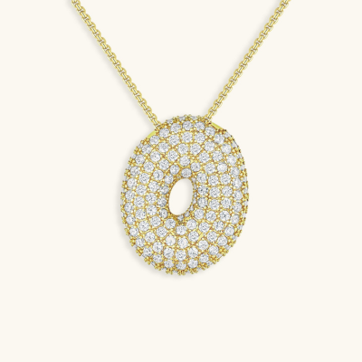 BUBBLE | Initial Diamond Necklace