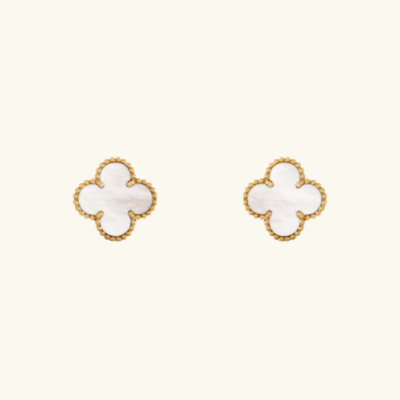 CLOVER | White Earrings