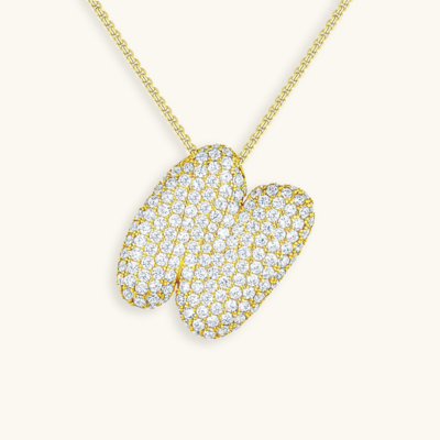 BUBBLE | Initial Diamond Necklace