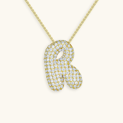 BUBBLE | Initial Diamond Necklace