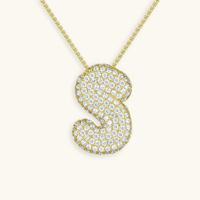 BUBBLE | Initial Diamond Necklace