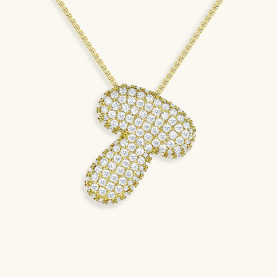 BUBBLE | Initial Diamond Necklace