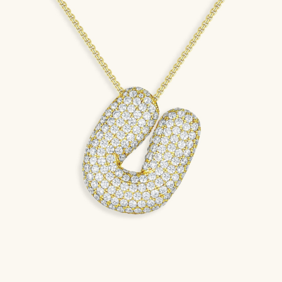 BUBBLE | Initial Diamond Necklace