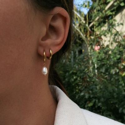 BETHANY Pearl Earrings | Gold