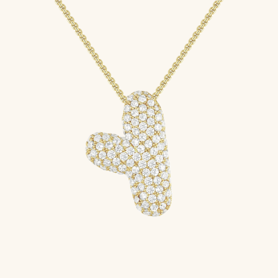 BUBBLE | Initial Diamond Necklace