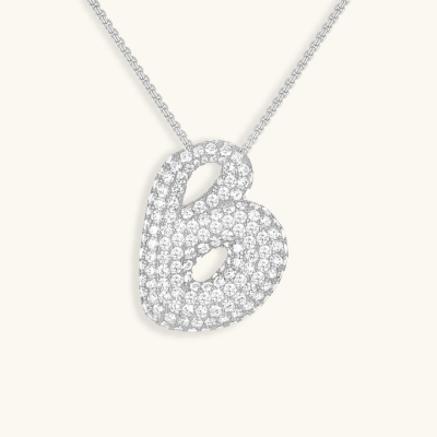 BUBBLE | Initial Diamond Necklace