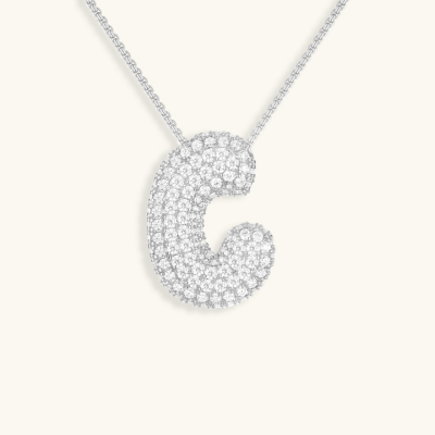 BUBBLE | Initial Diamond Necklace