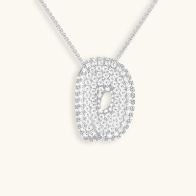 BUBBLE | Initial Diamond Necklace