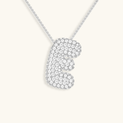 BUBBLE | Initial Diamond Necklace