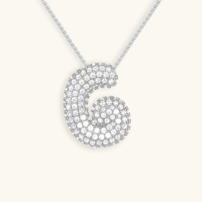 BUBBLE | Initial Diamond Necklace