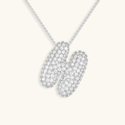 BUBBLE | Initial Diamond Necklace