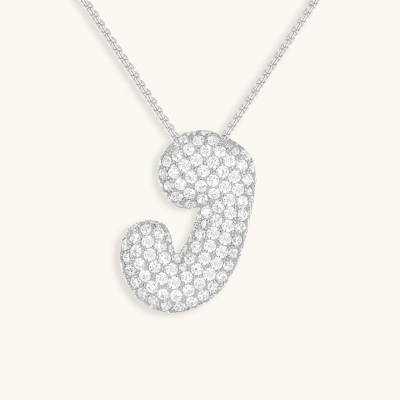 BUBBLE | Initial Diamond Necklace