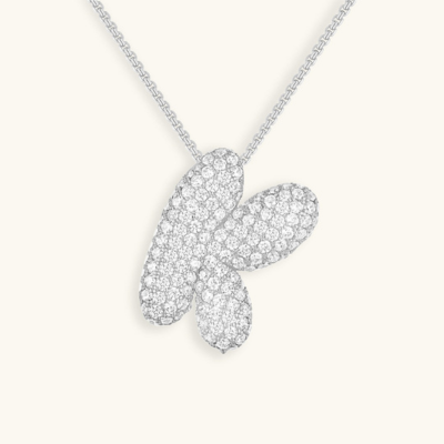 BUBBLE | Initial Diamond Necklace