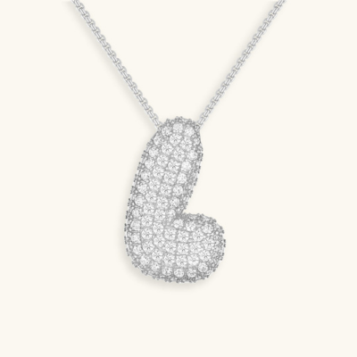 BUBBLE | Initial Diamond Necklace