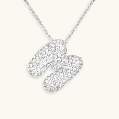 BUBBLE | Initial Diamond Necklace