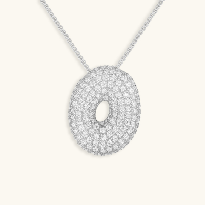 BUBBLE | Initial Diamond Necklace