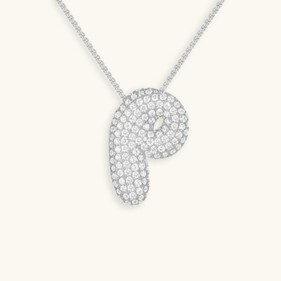 BUBBLE | Initial Diamond Necklace