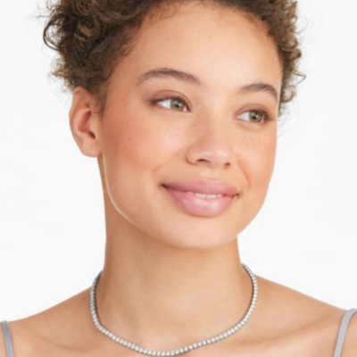 ABBY Classic Tennis Necklace | Silver