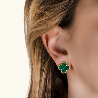 CLOVER | Green Earrings