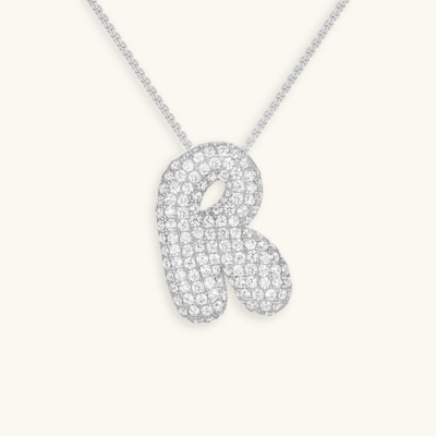 BUBBLE | Initial Diamond Necklace