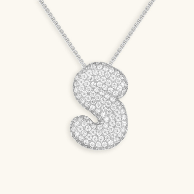 BUBBLE | Initial Diamond Necklace