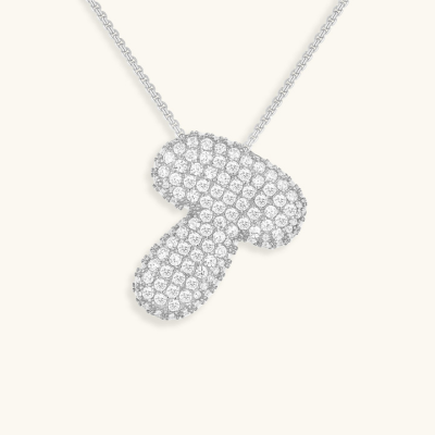 BUBBLE | Initial Diamond Necklace