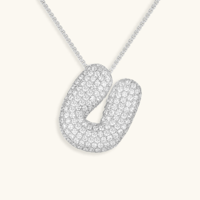 BUBBLE | Initial Diamond Necklace