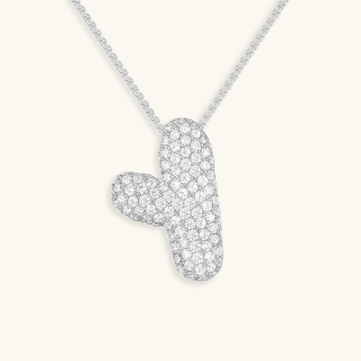 BUBBLE | Initial Diamond Necklace