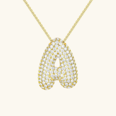 BUBBLE | Initial Diamond Necklace