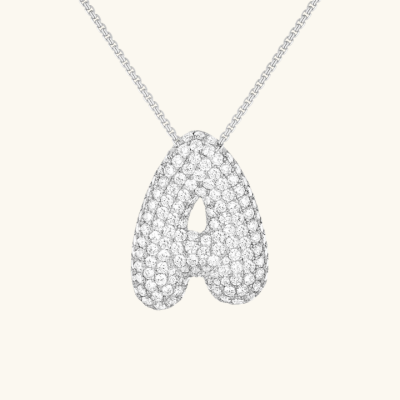 BUBBLE | Initial Diamond Necklace