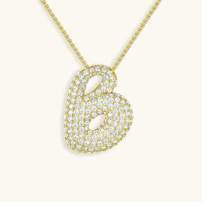 BUBBLE | Initial Diamond Necklace