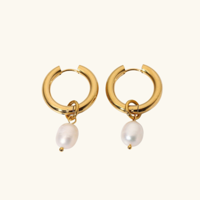 BETHANY Pearl Earrings | Gold